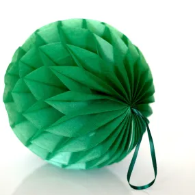 Pearlesence Holiday green paper honeycomb - hanging party decoration