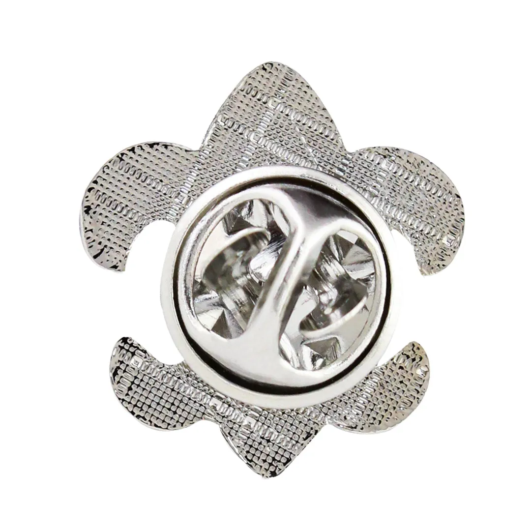 Peluche Beautifully Crafted Orchid Silver Lapel Pin