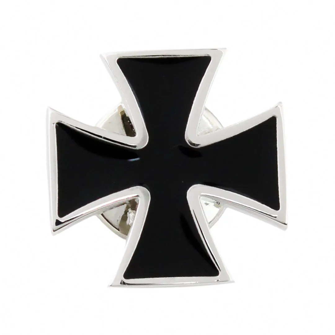 Peluche Faith Black, Silver Brooch Lapel Pin