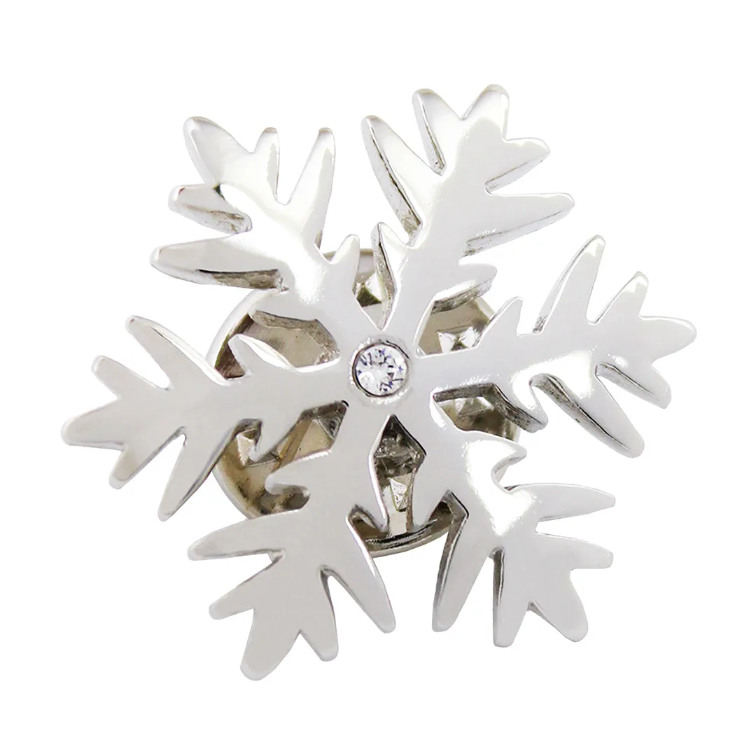 Peluche Snow Flake Lapel Pin