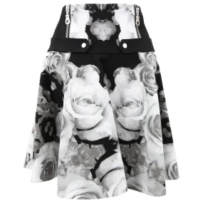 Photographic Rose Print Skirt