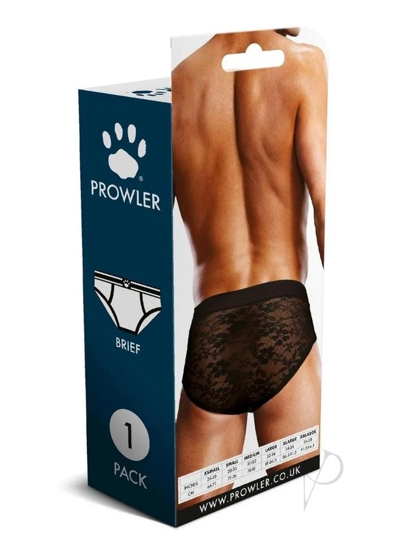 Prowler Black Lace Brief Lg