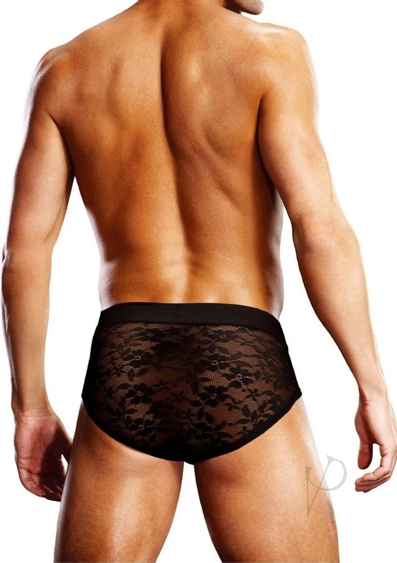 Prowler Black Lace Brief Lg