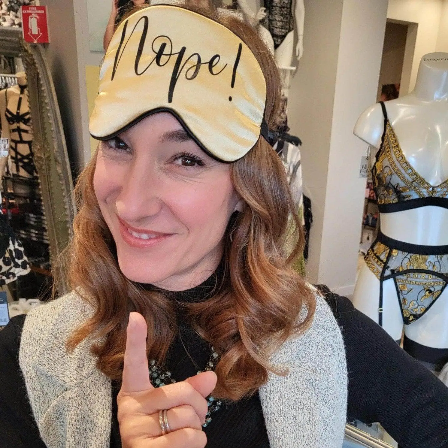 "Nope!" Satin Eye Mask