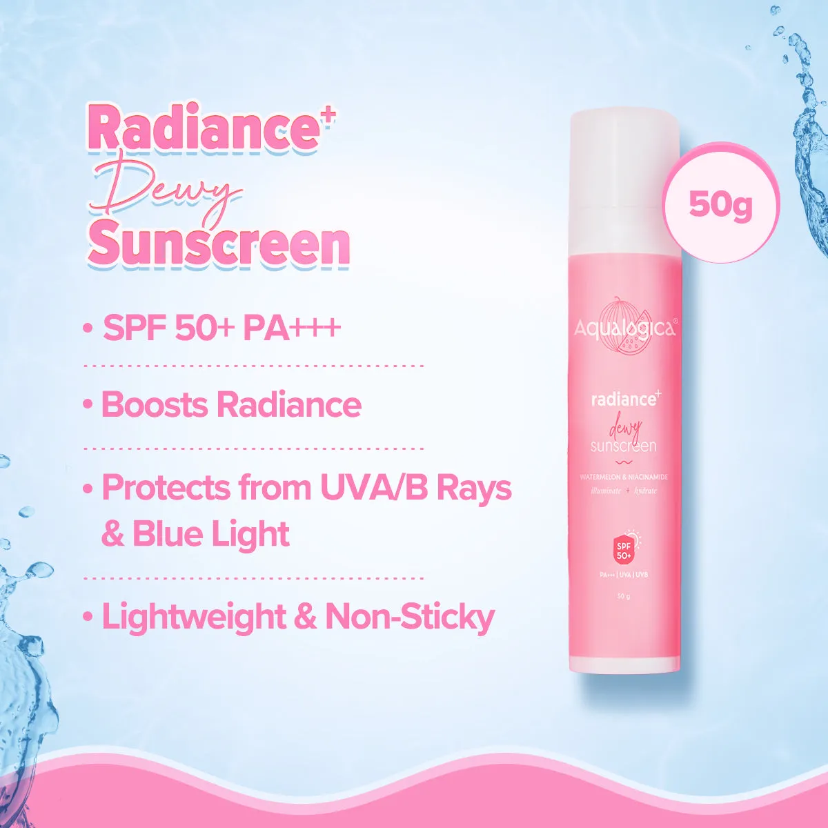 Radiance  Protect & Glow Duo (Radiance  Oil Free Moisturizer -  100g, Radiance  Dewy Sunscreen - 50g)