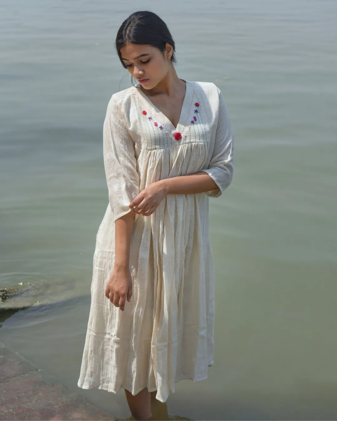 Roohi embroidered kora dress