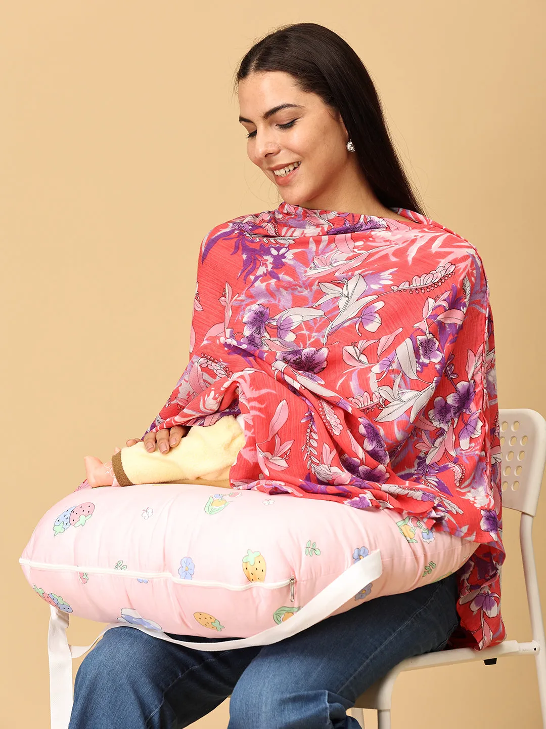 Rosy Bloom Nursing Cover And Top