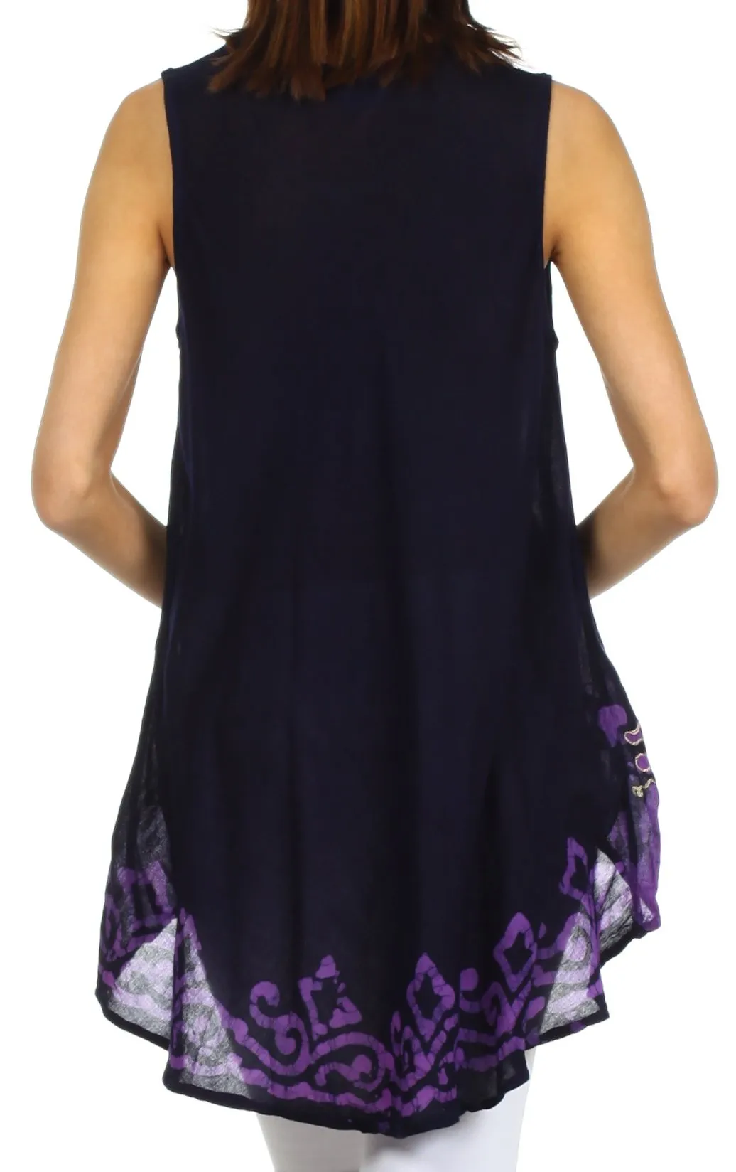 Sakkas Wild Raven Batik Hi Lo Blouse / Tunic