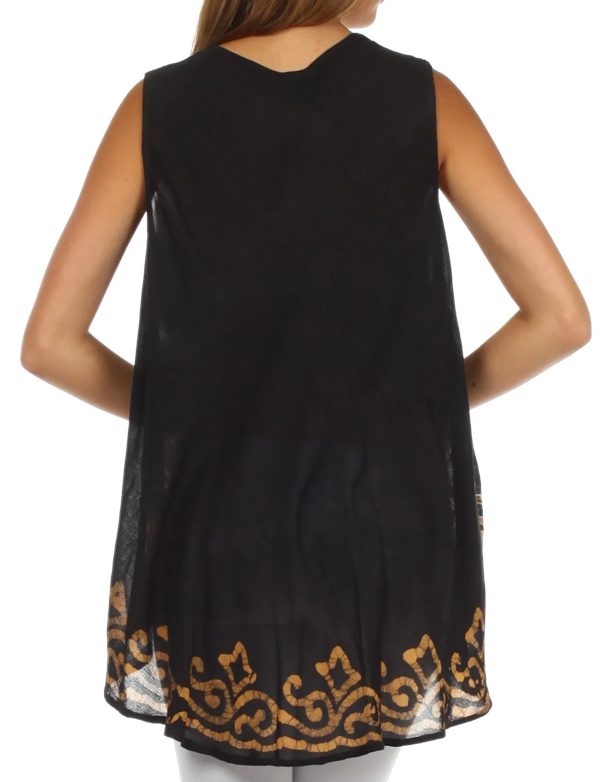 Sakkas Wild Raven Batik Hi Lo Blouse / Tunic