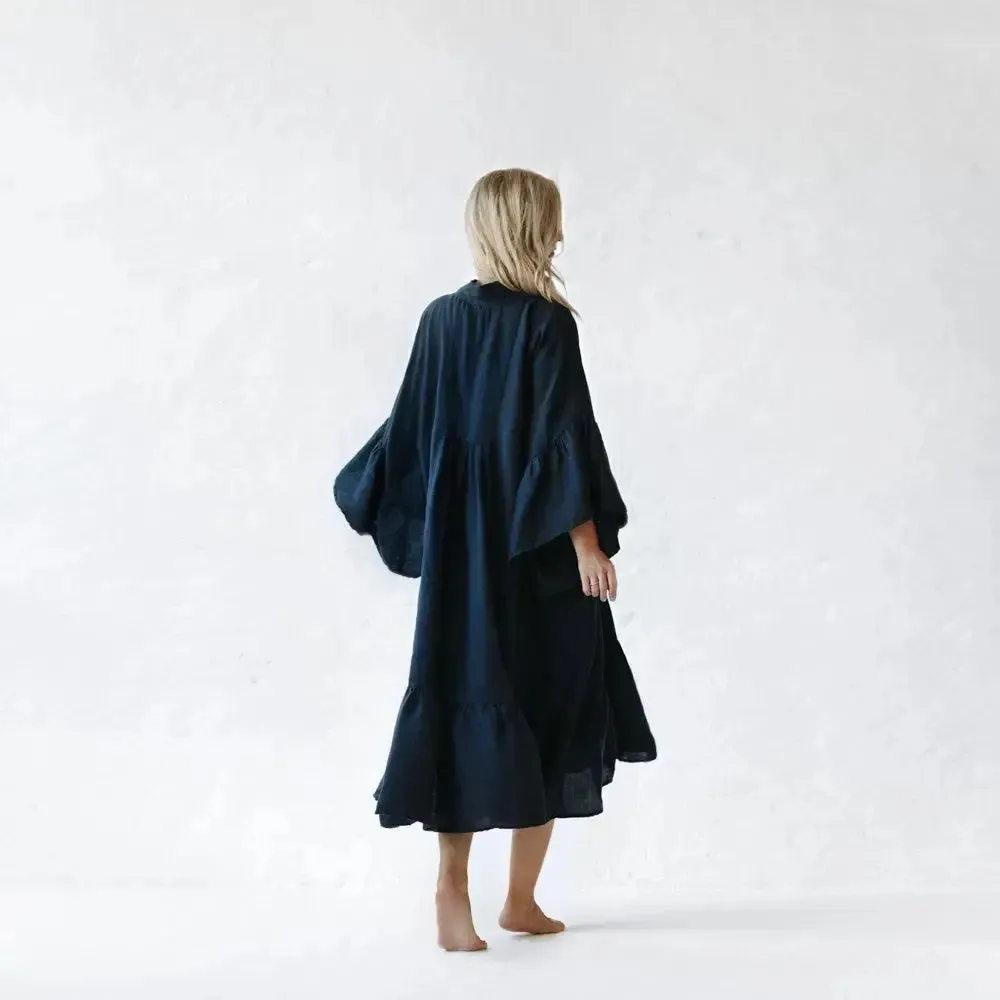 Sea Navy Linen Dress by Seaside Tones