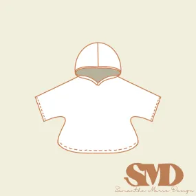 SMD Indy Poncho Pattern Mock-up