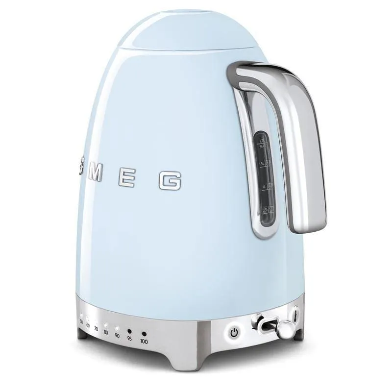 Smeg Jug Kettle 1.7L Variable Temperature Pastel Blue