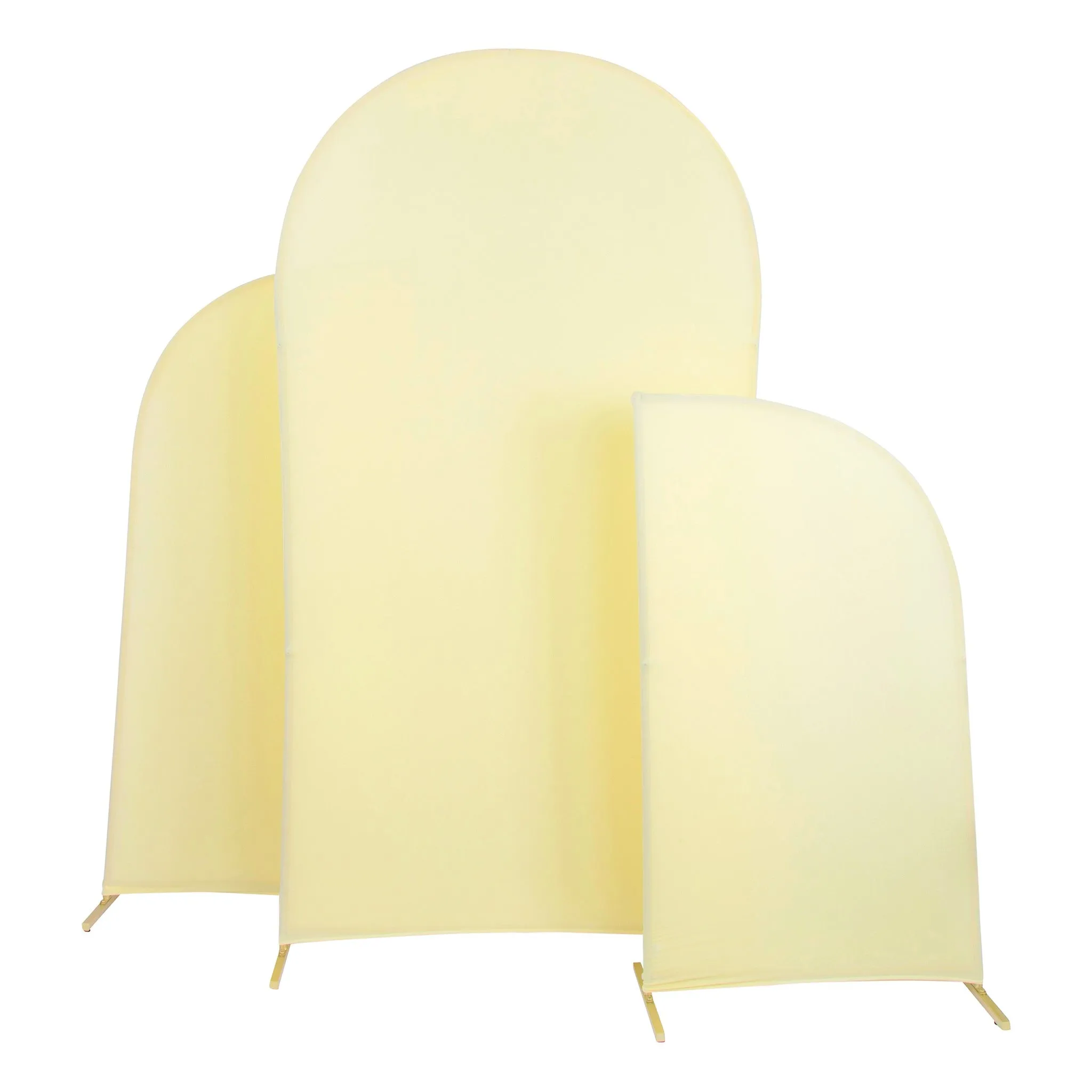 Spandex Arch Covers for Chiara Frame Backdrop 3pc/set - Pastel Yellow