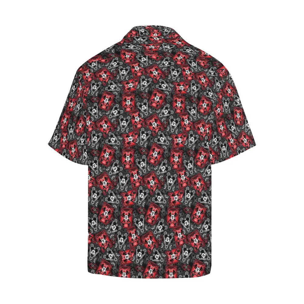 Steamboat Mickey And Minne Cards Hawaiian Shirt