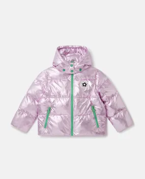 Stella McCartney Girls Metallic Puffer Coat