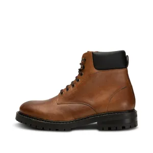 Stellan Lace Up Boot Leather - TAN