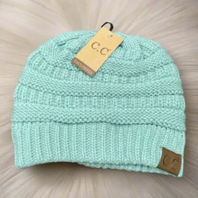 TEAL I'M WARM BEANIE by C.C.