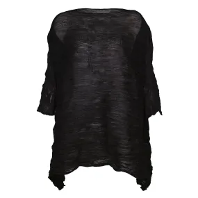 Twist See-Through Crepe Tunic