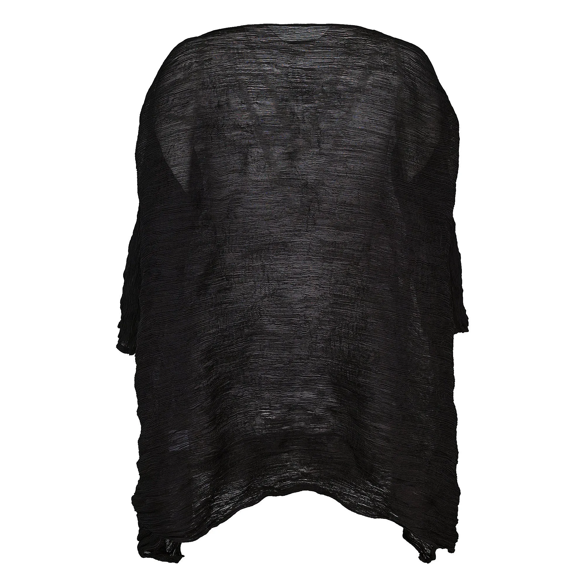 Twist See-Through Crepe Tunic