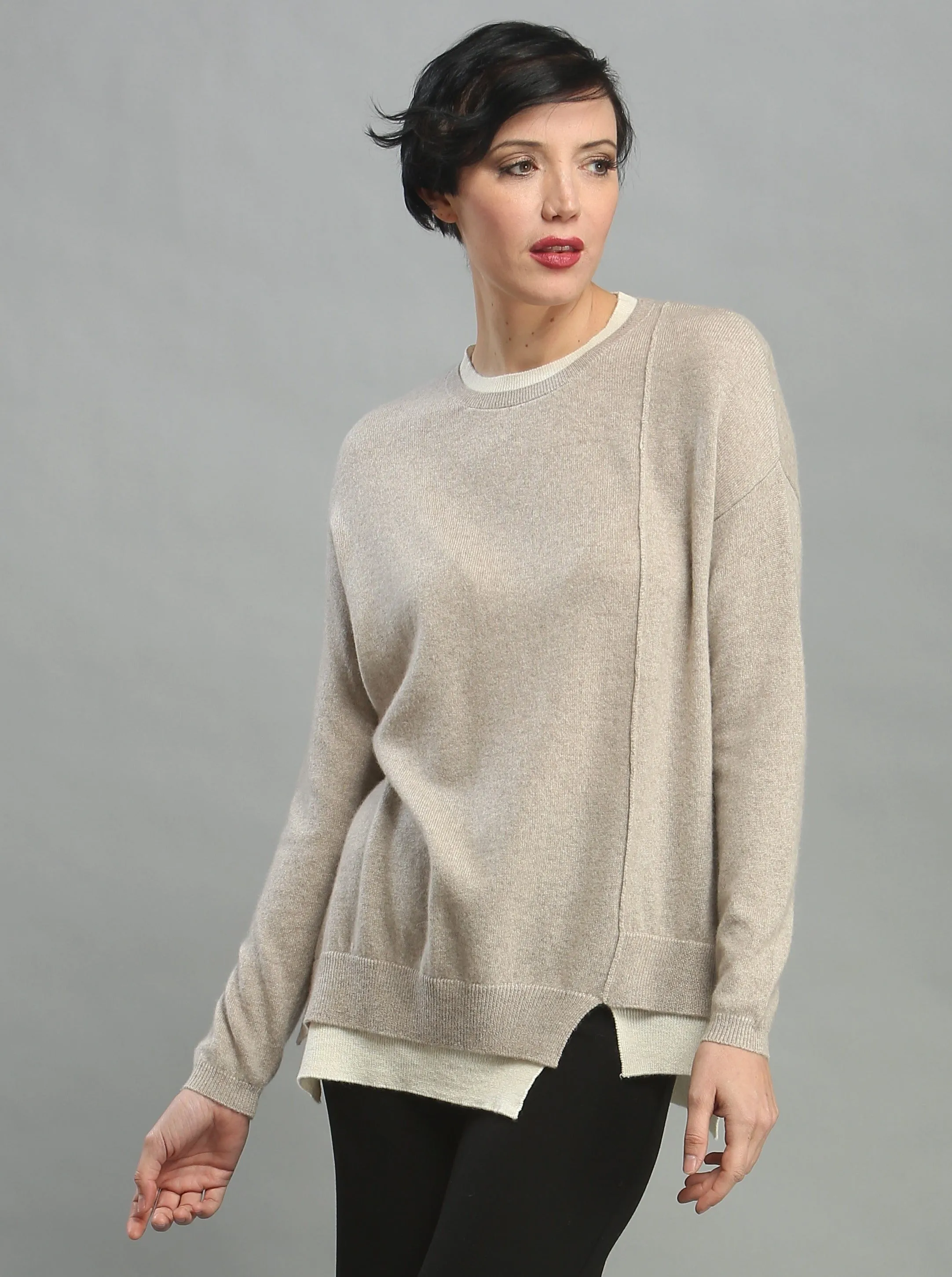 Two-fer Crewneck Sweater