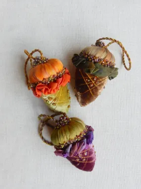 Velvet Acorn Ornament Set Kit - Autumn Mix