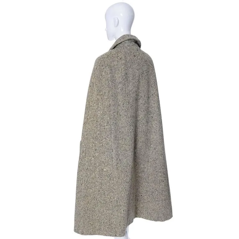 Vera Maxwell Vintage Mid Century Tweed Cape & Skirt Suit Ensemble