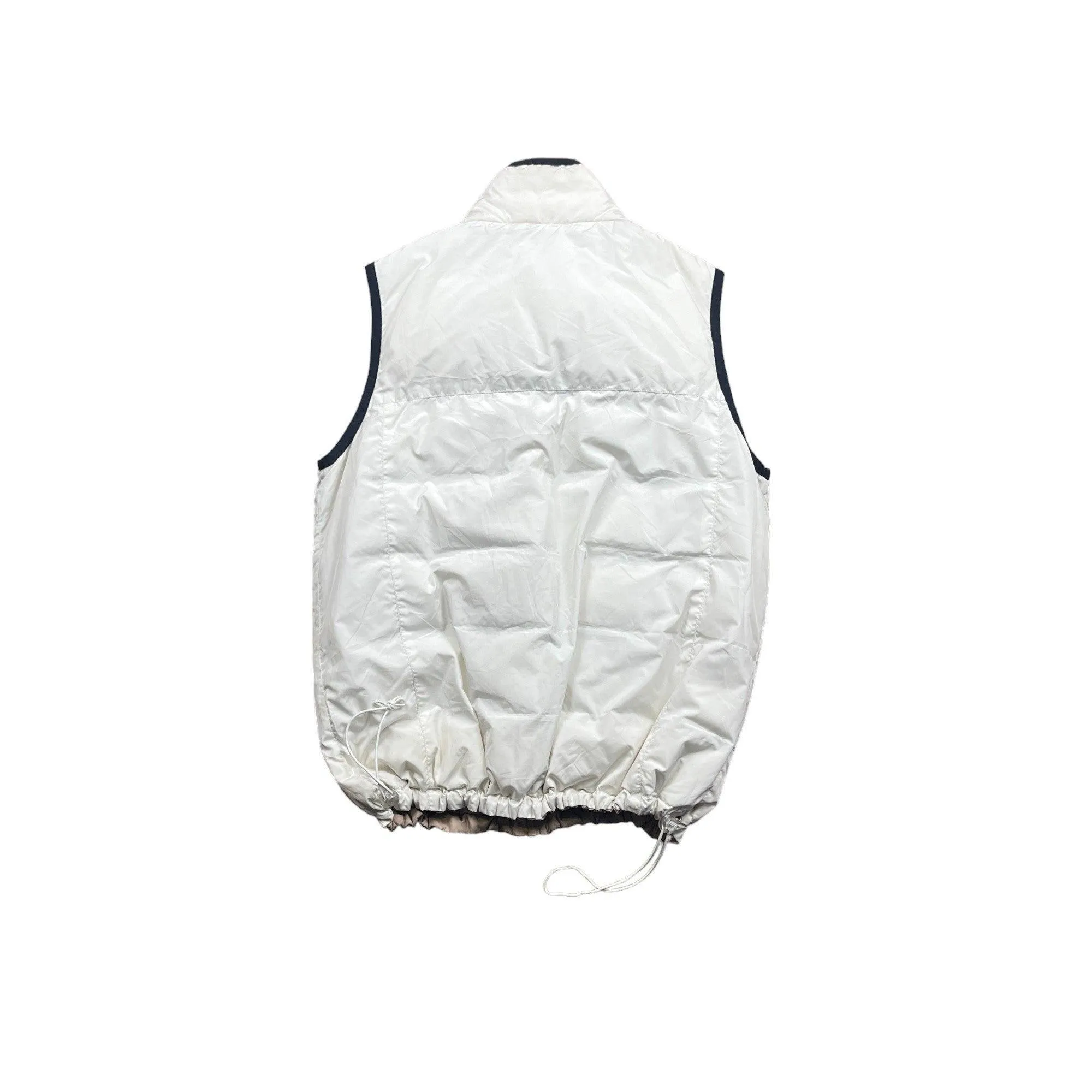 Vintage 90s White   Cream Balenciaga Reversible Puffer Gilet - Medium