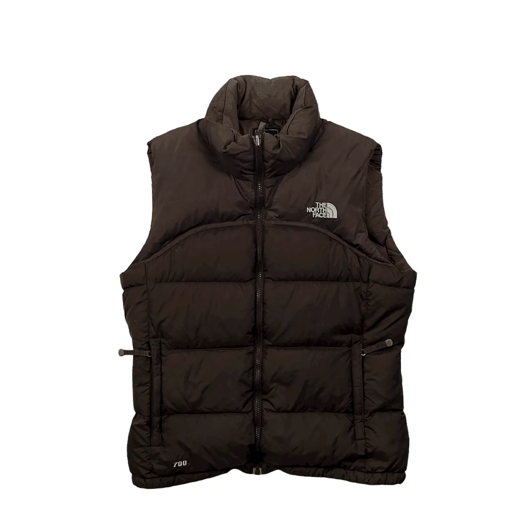 Vintage 90s Women’s Brown The North Face (TNF) 700 Puffer Gilet - Medium