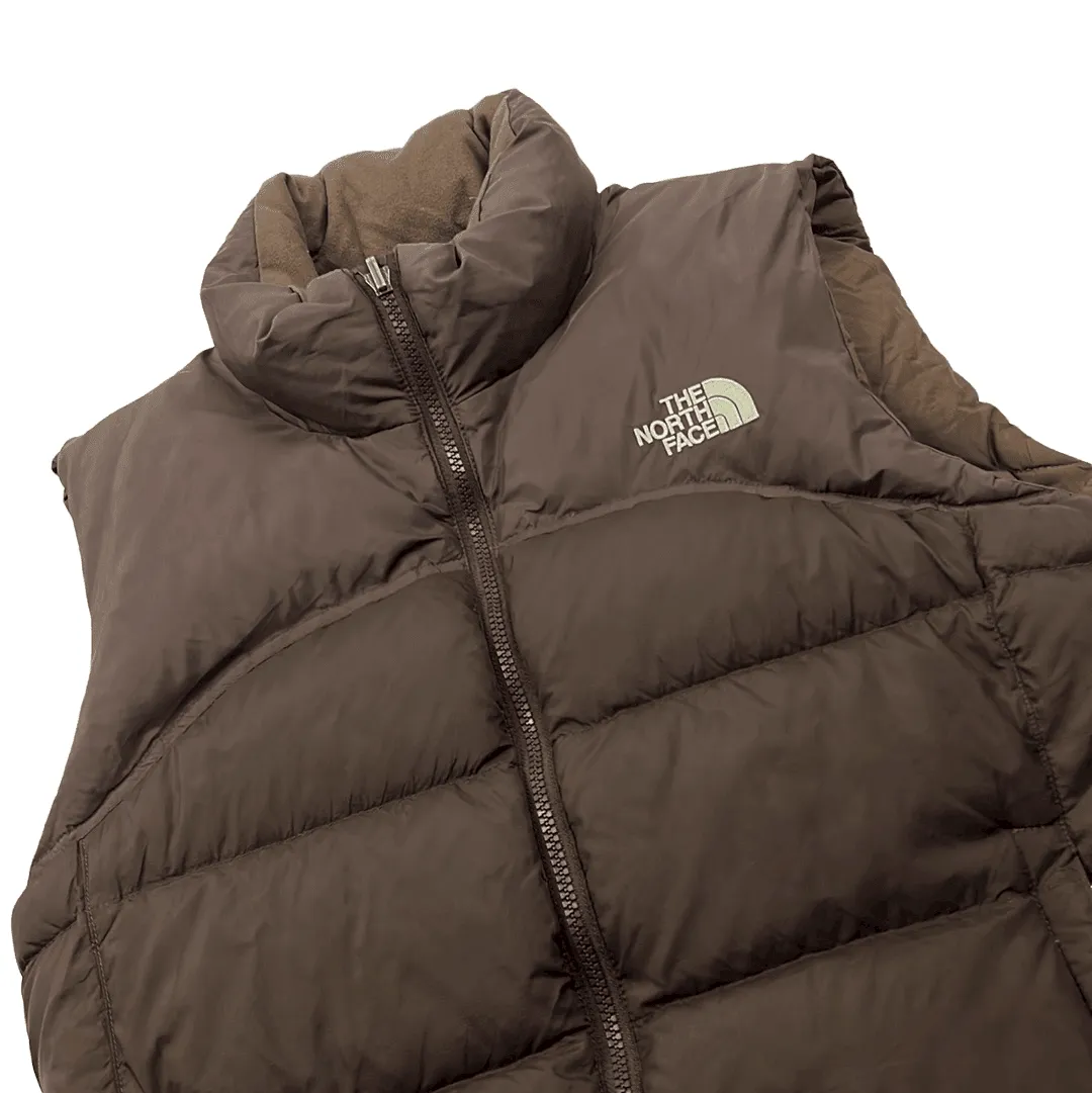 Vintage 90s Women’s Brown The North Face (TNF) 700 Puffer Gilet - Medium